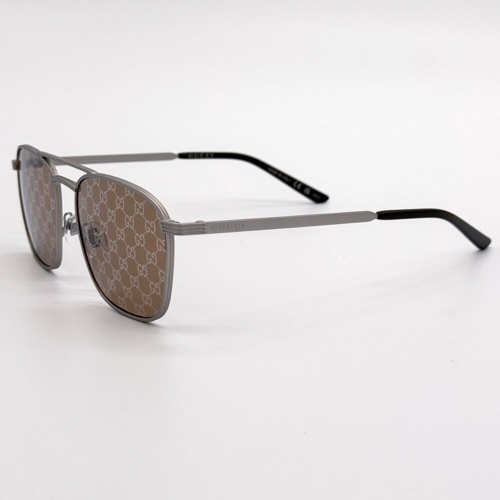 NEW GUCCI SUNGLASSES SILVER UNISEX EYEWEAR GUCCI GG1881S 004 - Picture 6 of 10